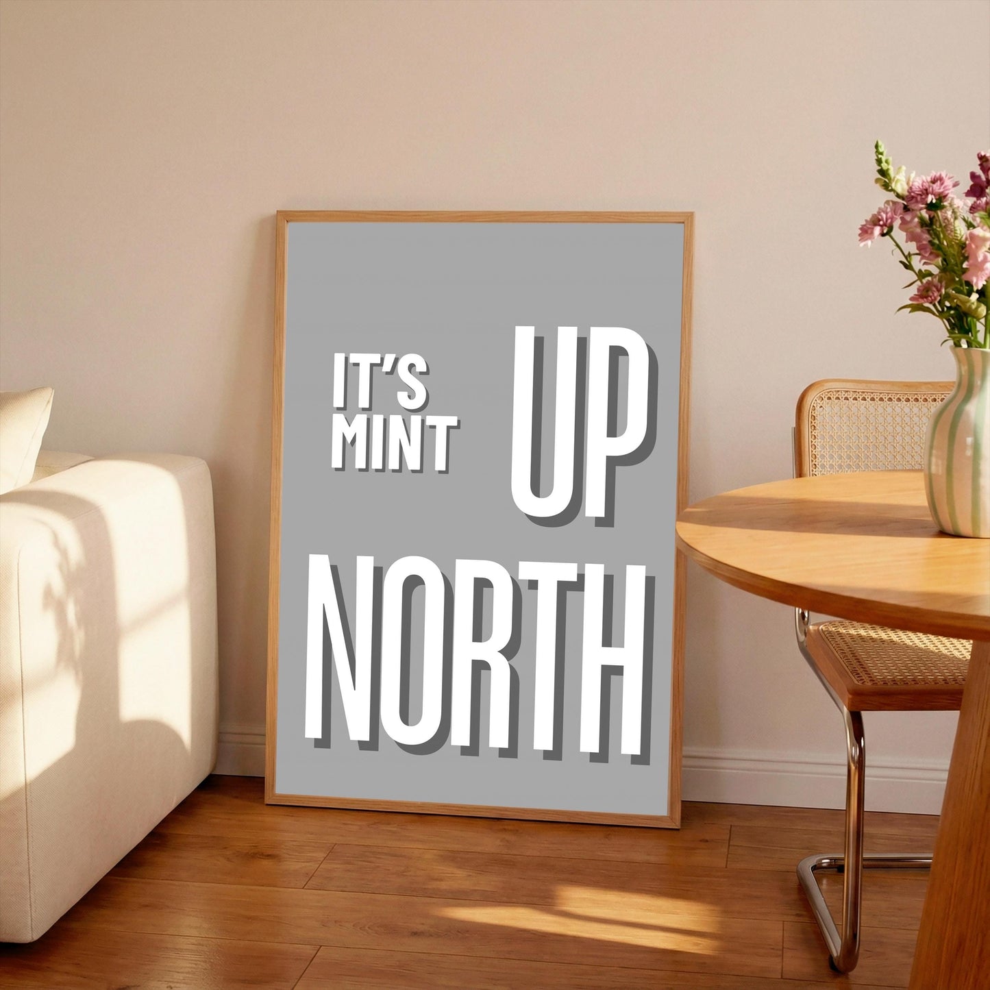 It's Mint Up North Print: Typography Wall Art (A4/A3)