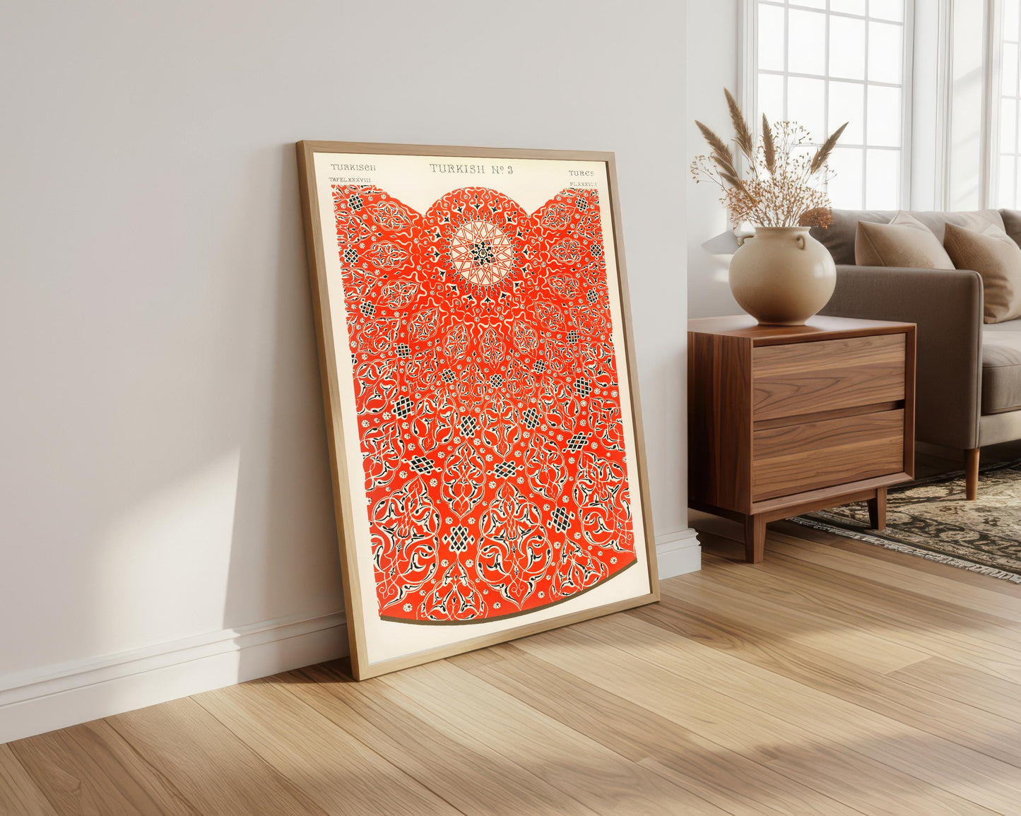 Vintage Turkish Pattern Print: Islamic Arabesque Art Poster