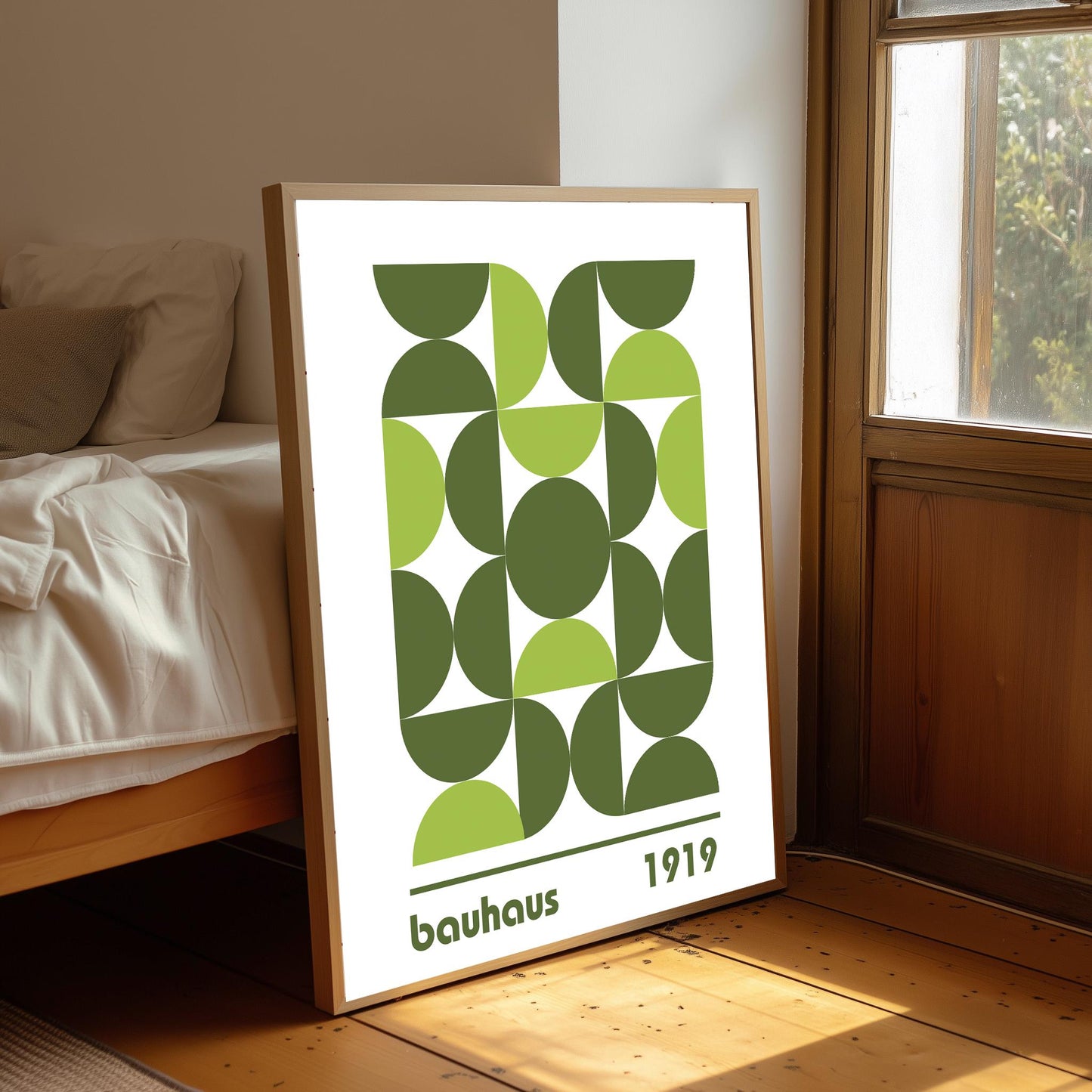 Bauhaus 1919 Print: Retro Geometric Wall Art