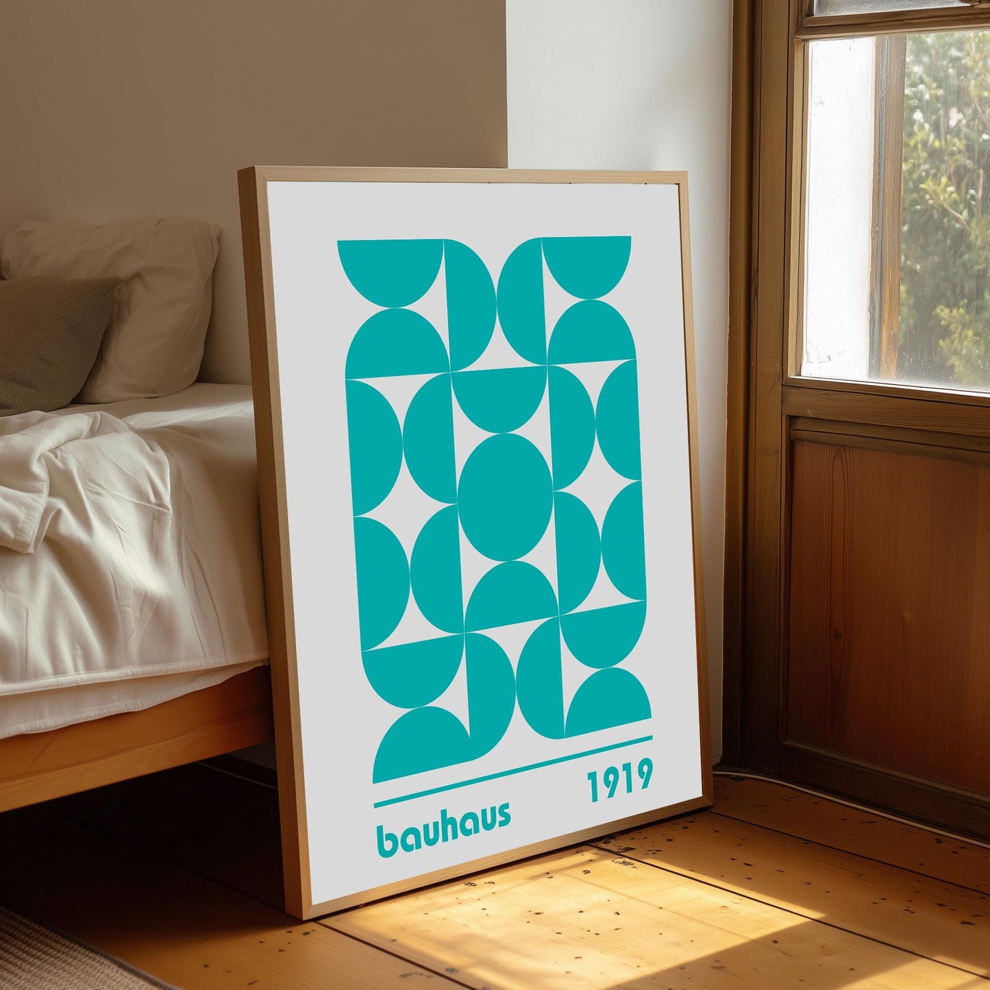 Bauhaus 1919 Print: Retro Geometric Wall Art