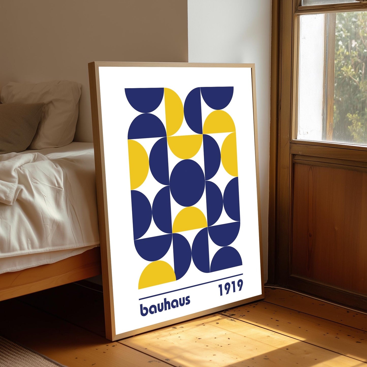 Bauhaus 1919 Print: Retro Geometric Wall Art