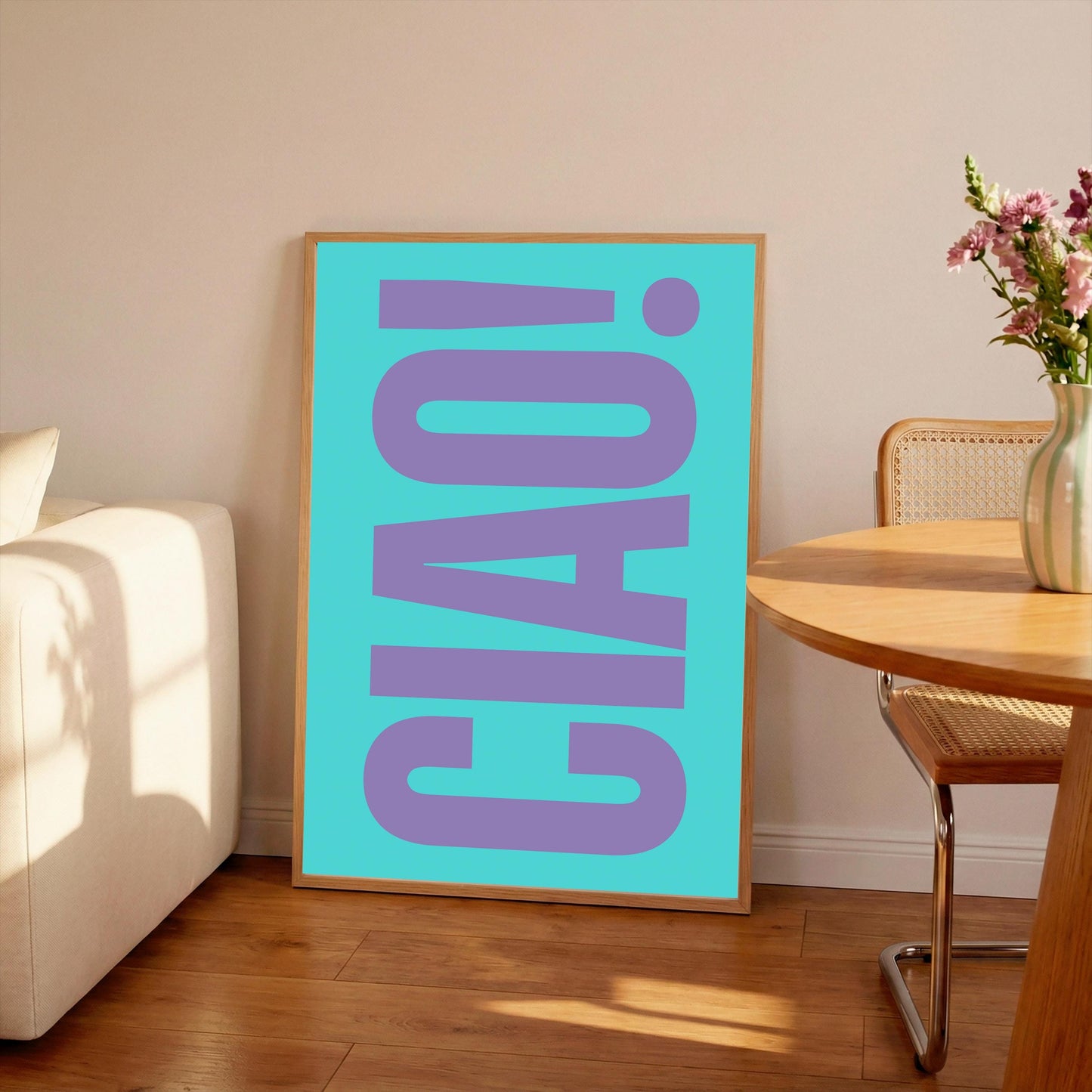 Ciao Bella Print: Colourful Typography Wall Art