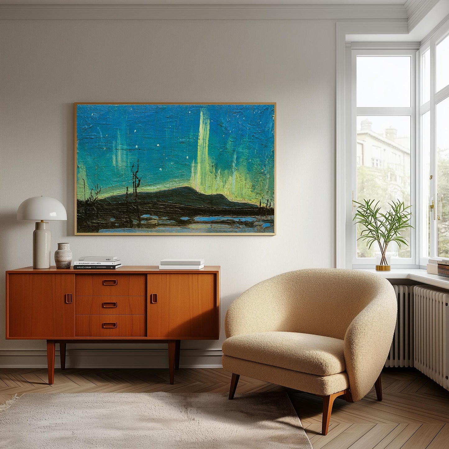 Tom Thomson Northern Lights Print: Vintage Canadian Art