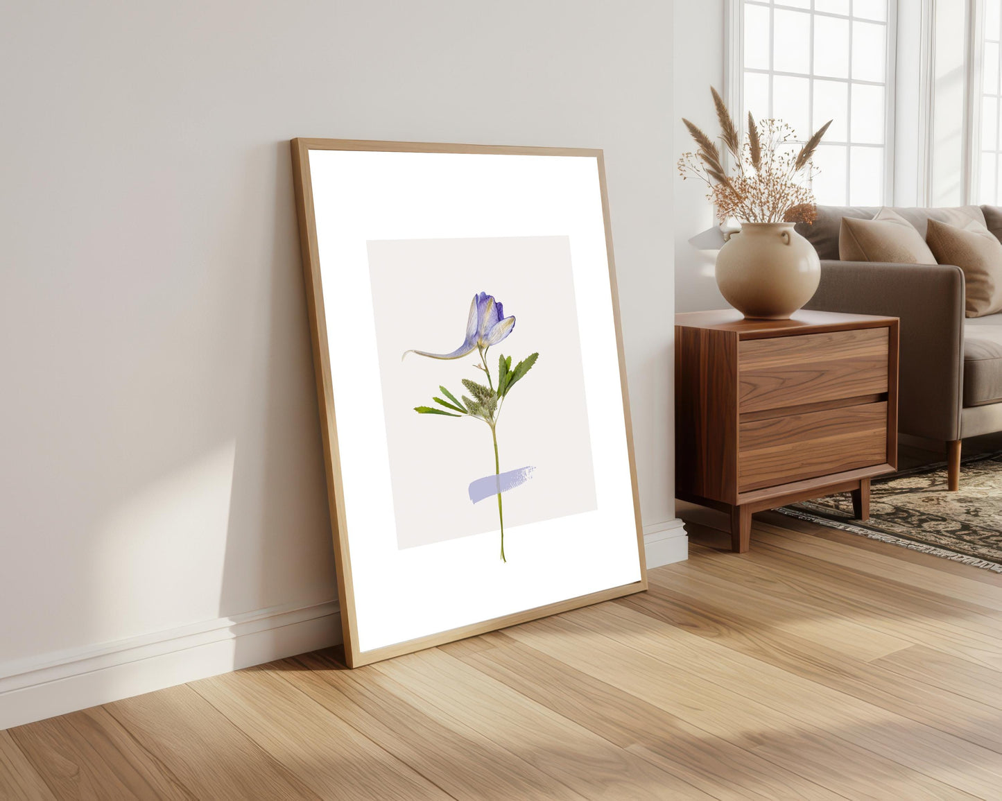White & Cream Flower Print: Vintage Floral Wall Art