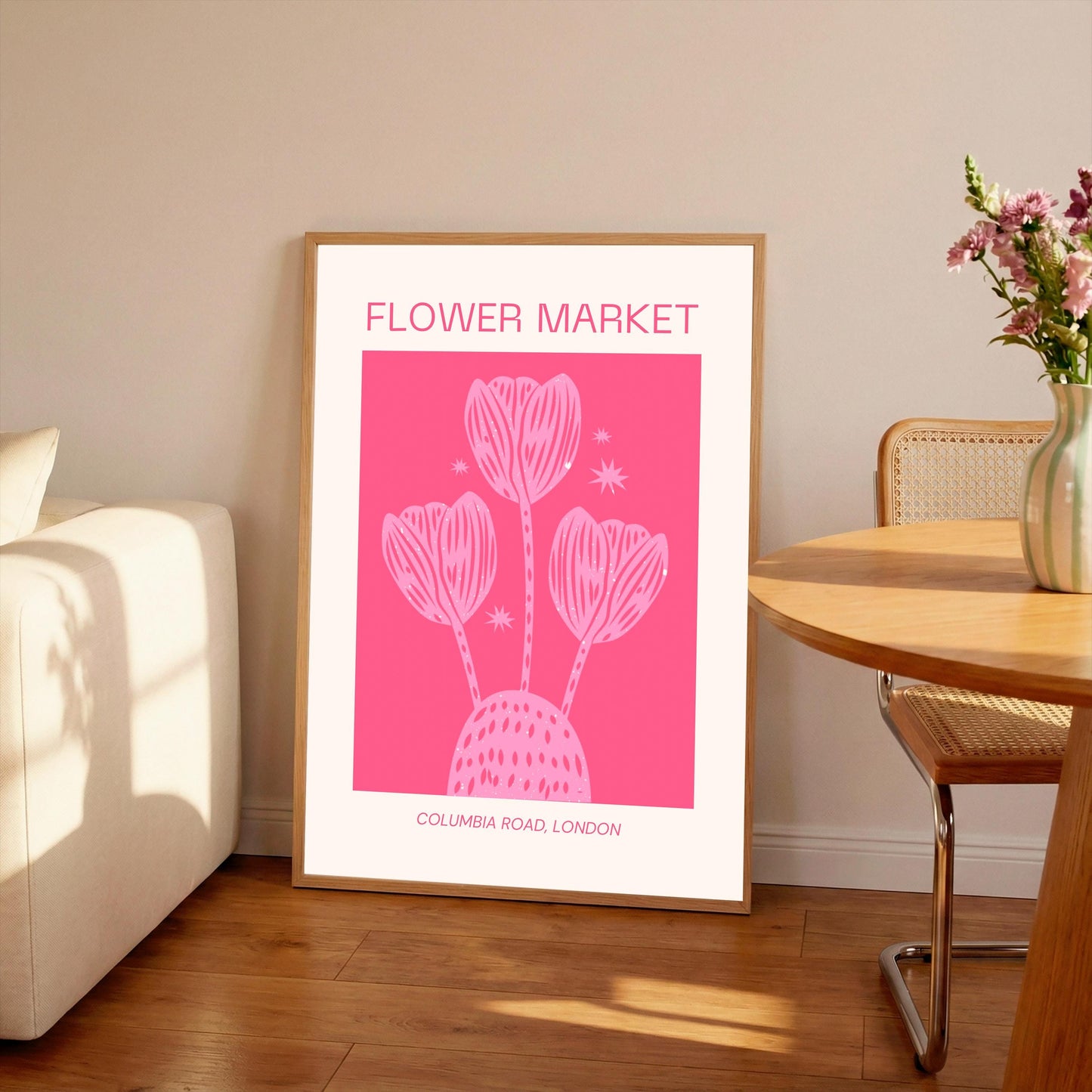 Flower Market Print: Columbia Road, London - Colourful Floral Wall Art