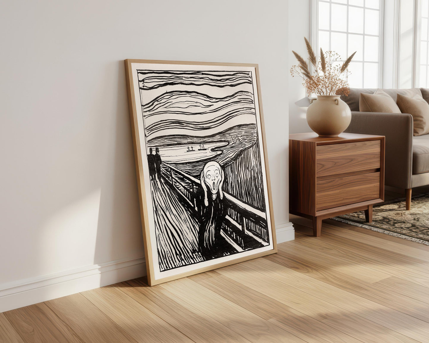 Edvard Munch The Scream Print: Vintage Lithograph Wall Art