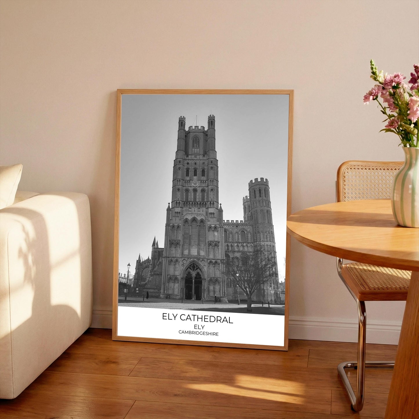Ely Cathedral Print: Black and White Photography, Cambridgeshire Wall Art