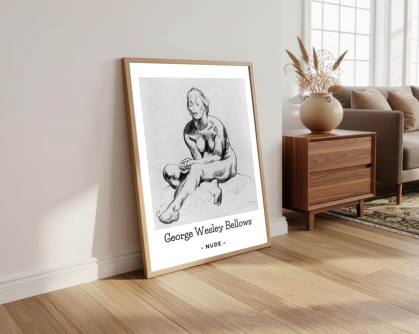 George Wesley Bellows Nude Art Print, Classic Erotic Painting