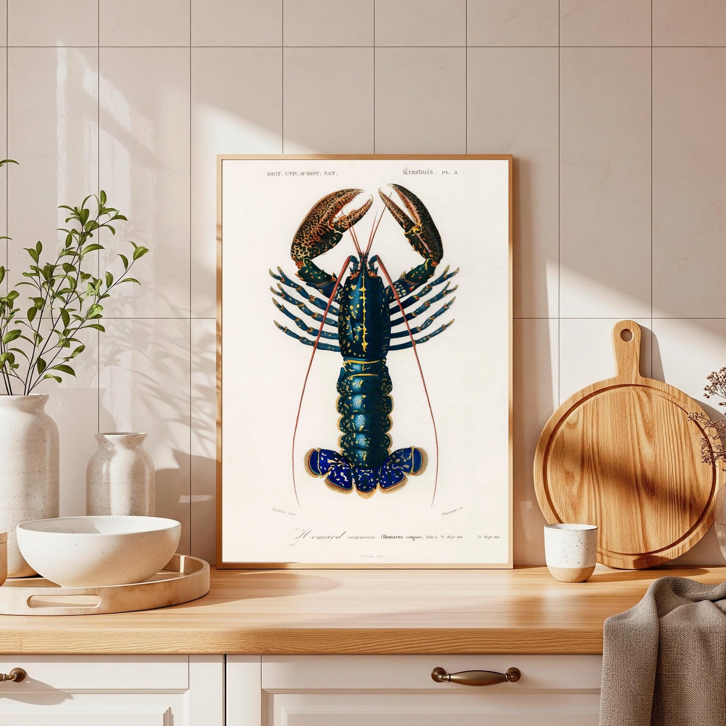 Lobster Print: Vintage Kitchen Wall Art
