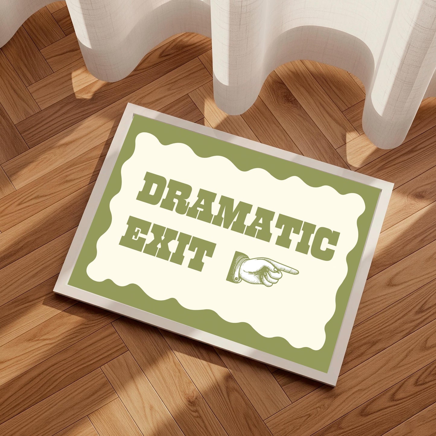 Dramatic Exit Art Print: Retro Kitchen Wall Decor