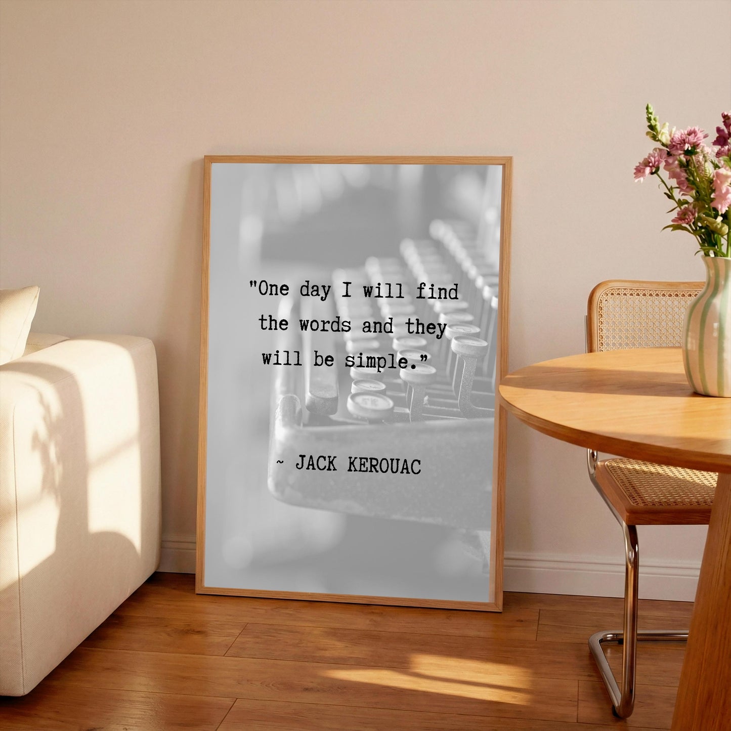 Jack Kerouac Quote Print: Typewriter Typography Wall Art