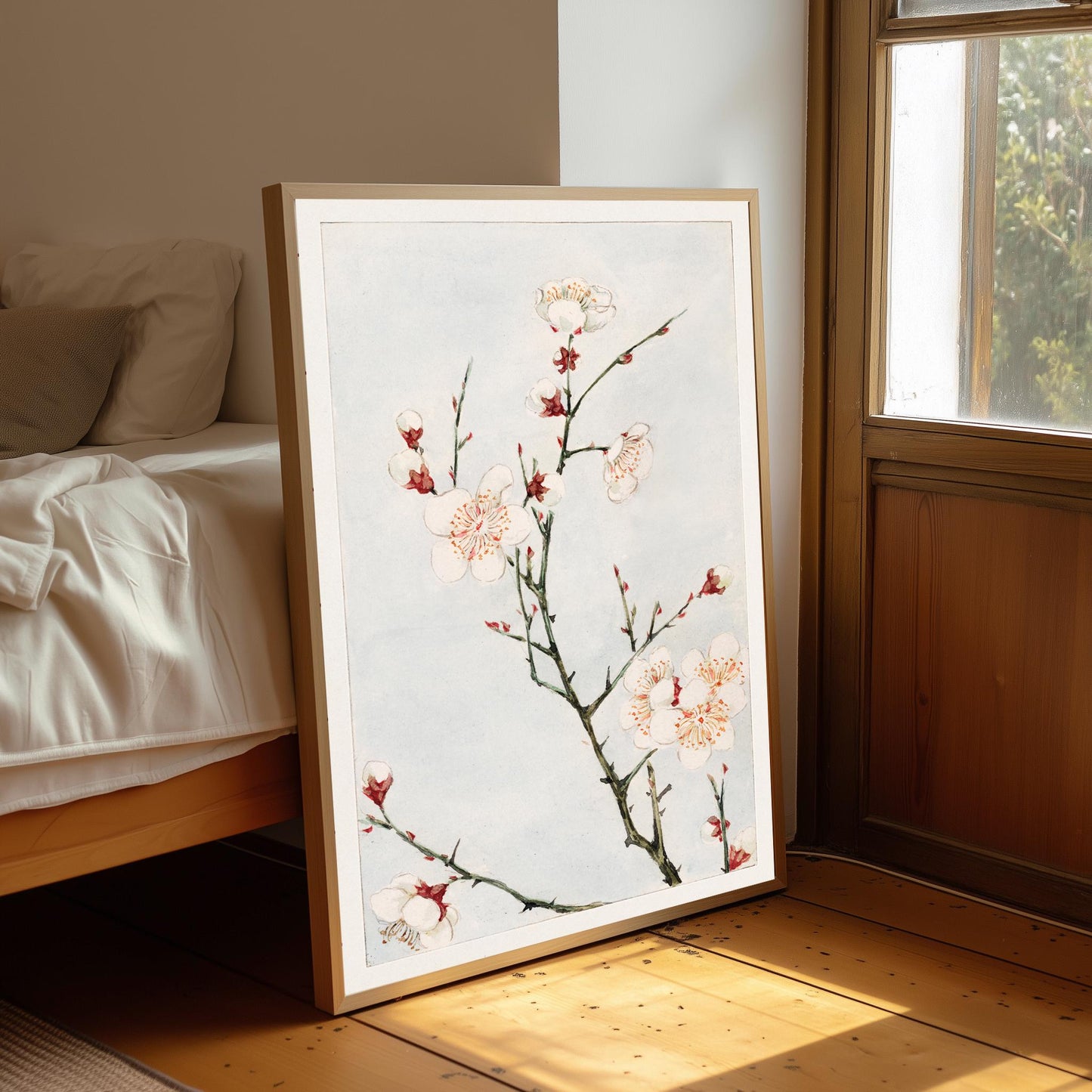 Japanese Woodblock Print: Plum Branches Oriental Art (A4/A3/A2/A1)