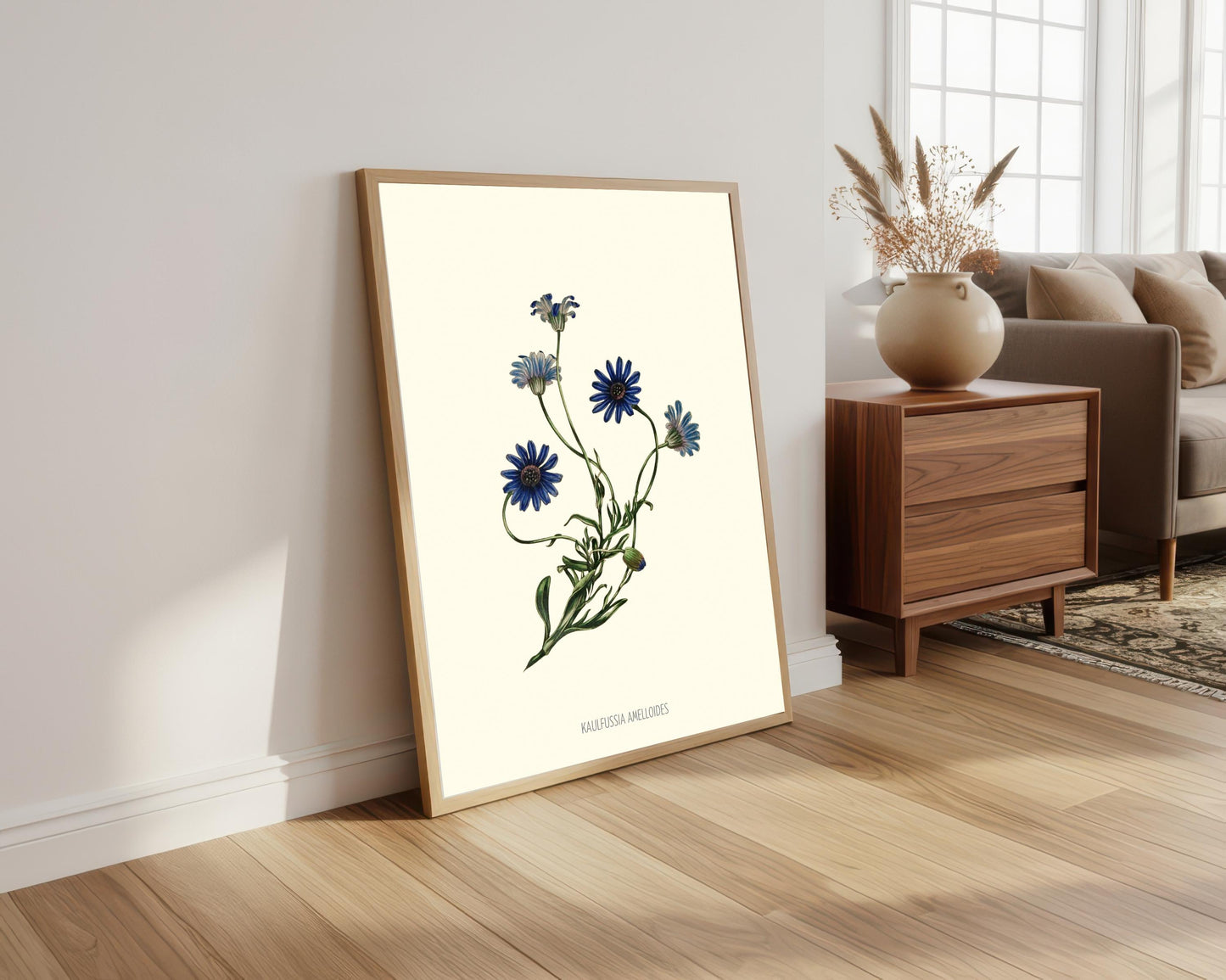 Joseph Paxton Botanical Print: Blue Flower Wall Art (A4/A3)