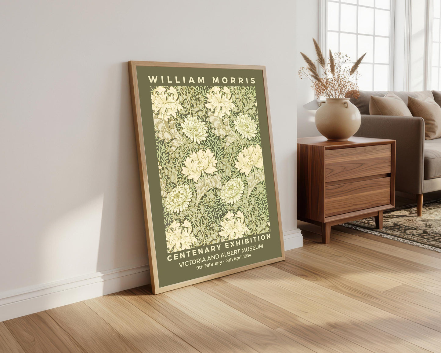 William Morris Chrysanthemum Print: Art Nouveau Floral Wall Decor