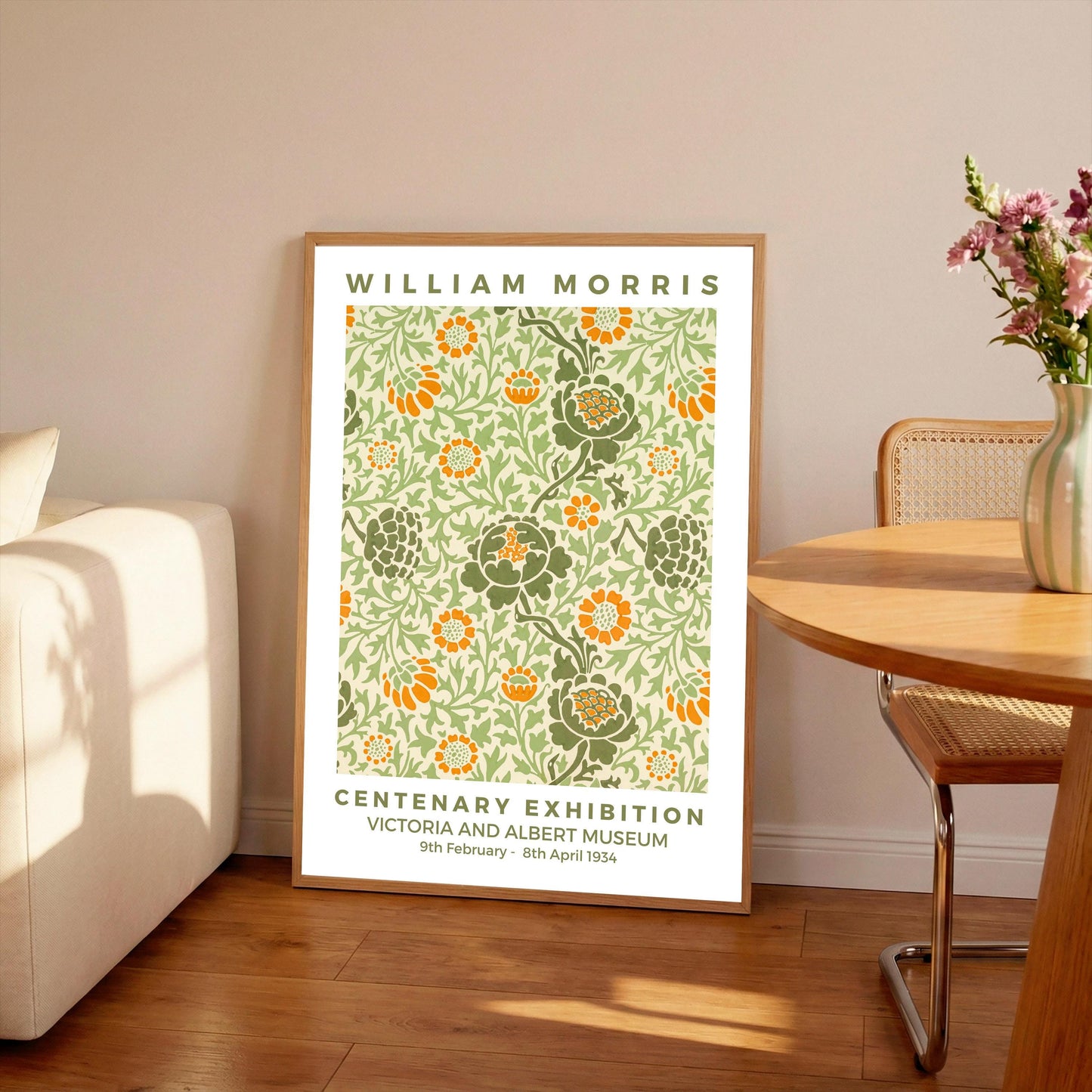 William Morris Flower Print: Grafton Pattern, Art Nouveau Home Decor