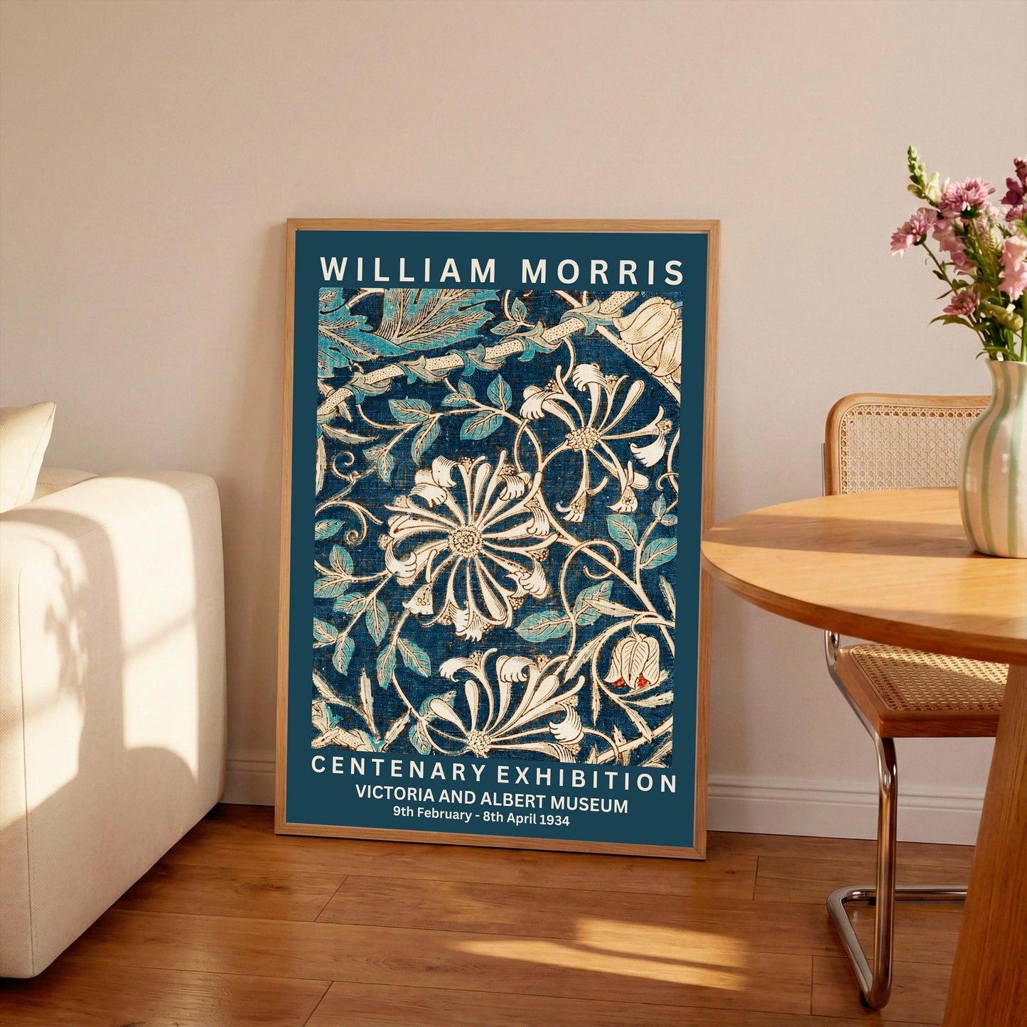 William Morris Honeysuckle Print: Vintage Exhibition Poster