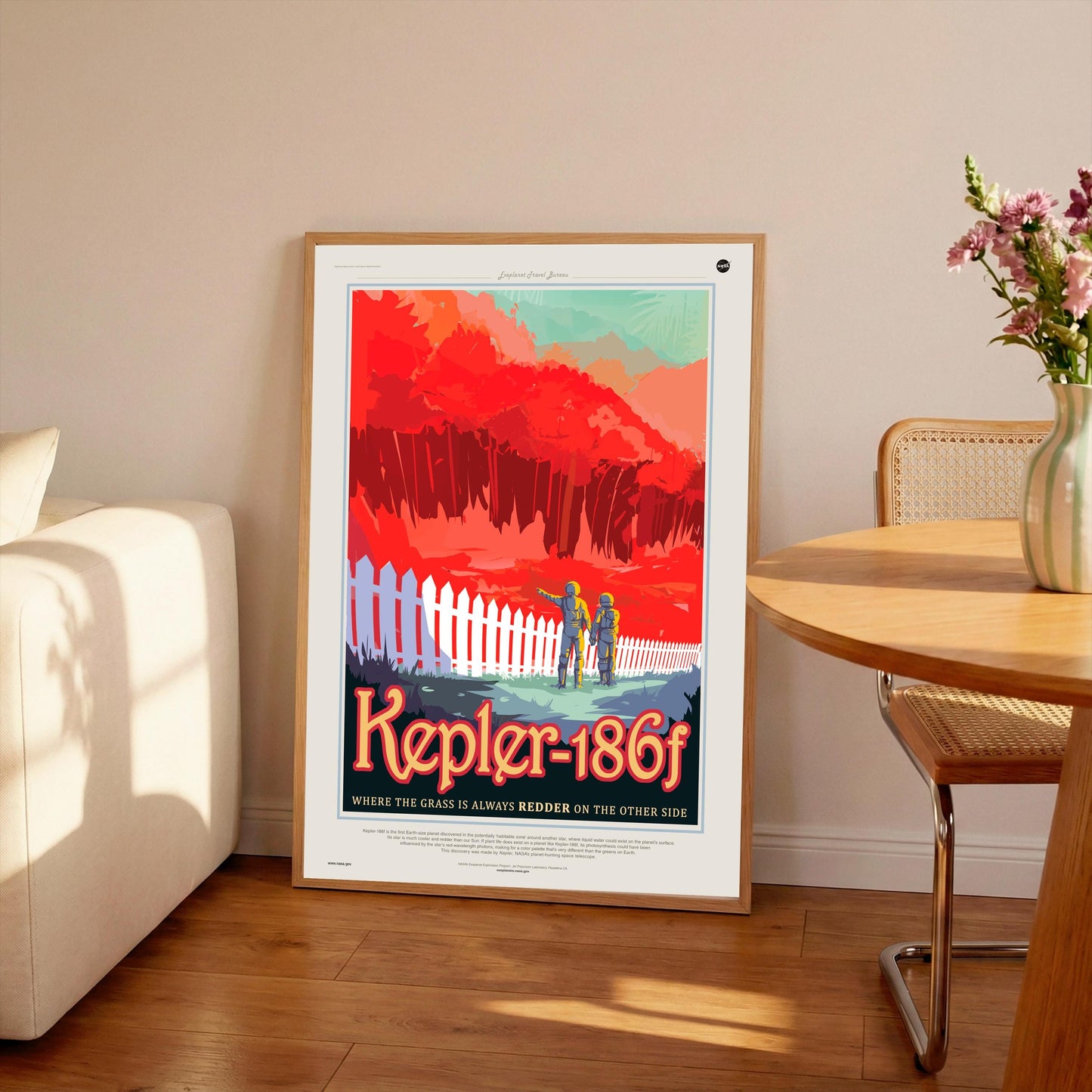 NASA Kepler-186f Travel Poster: Vintage Space Art Print
