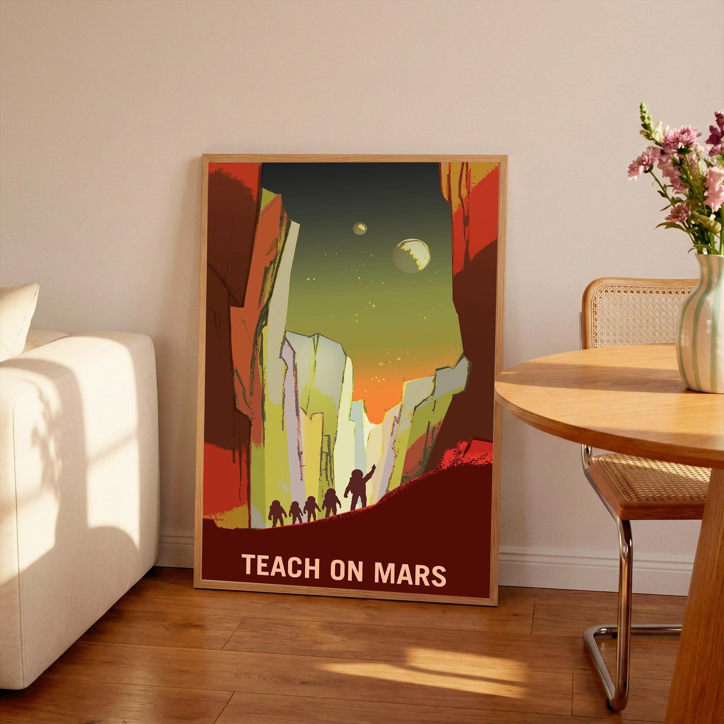 Vintage NASA Mars Recruitment Poster: Space Travel Art Print