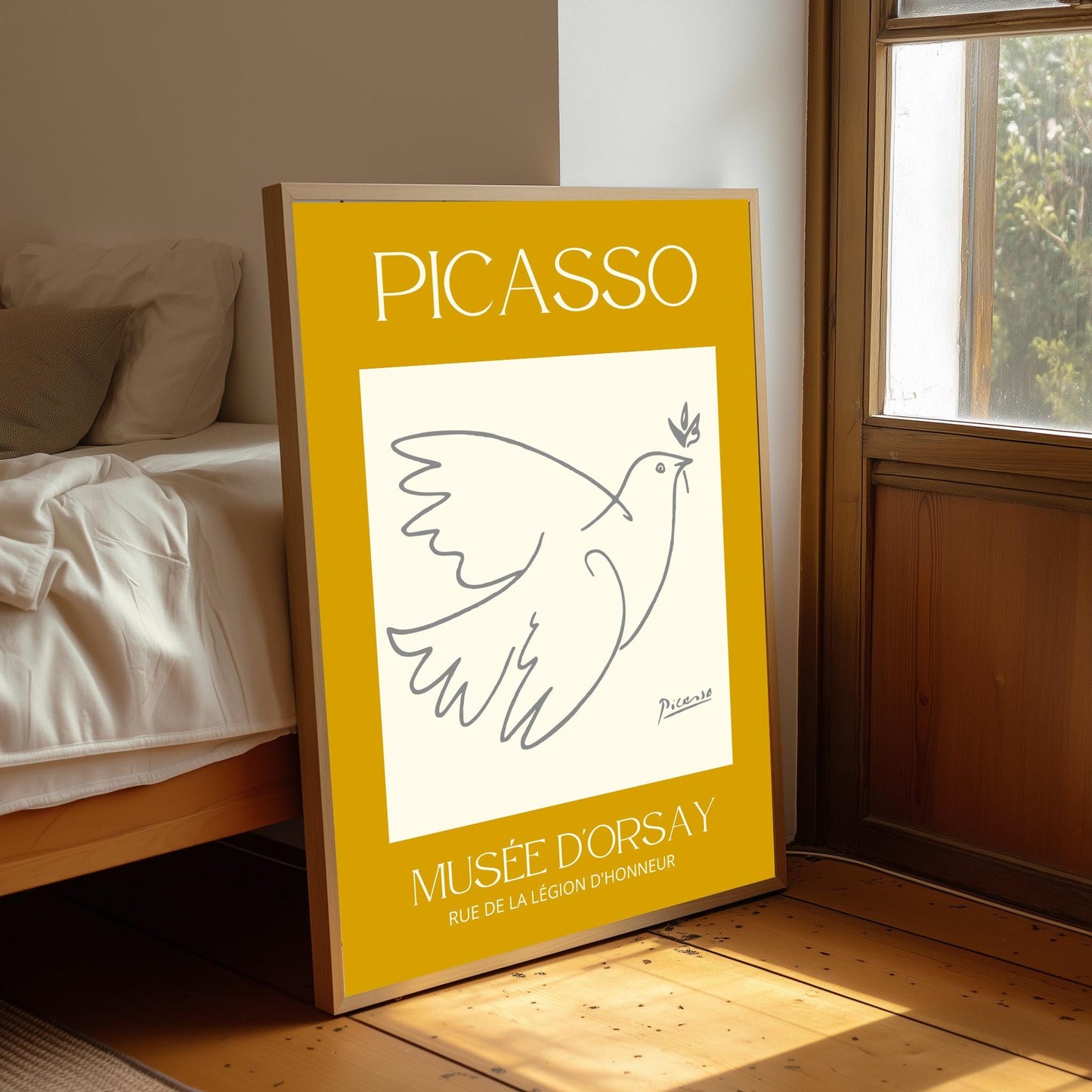 Picasso Dove of Peace Print: Minimalist Line Art (A4/A3/A2/A1)