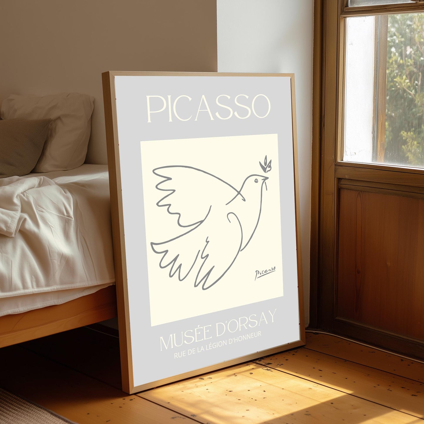 Picasso Dove of Peace Print: Minimalist Line Art (A4/A3/A2/A1)