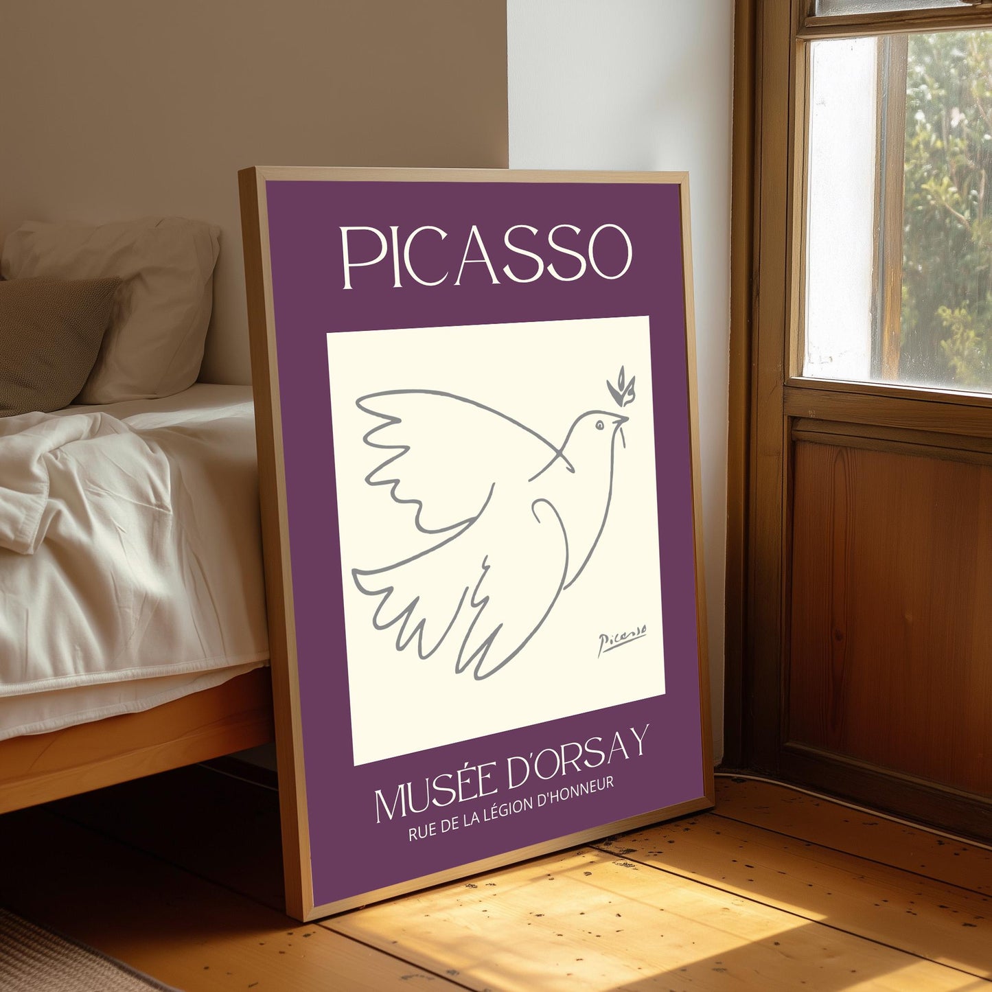 Picasso Dove of Peace Print: Minimalist Line Art (A4/A3/A2/A1)