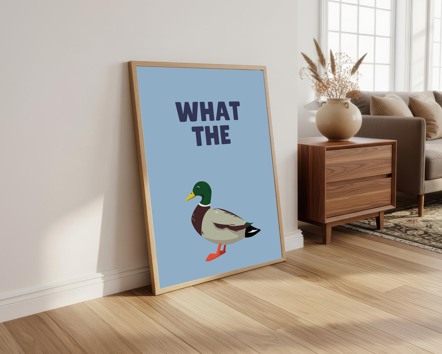 What the Duck Print: Funny Hallway Art (A4/A3)