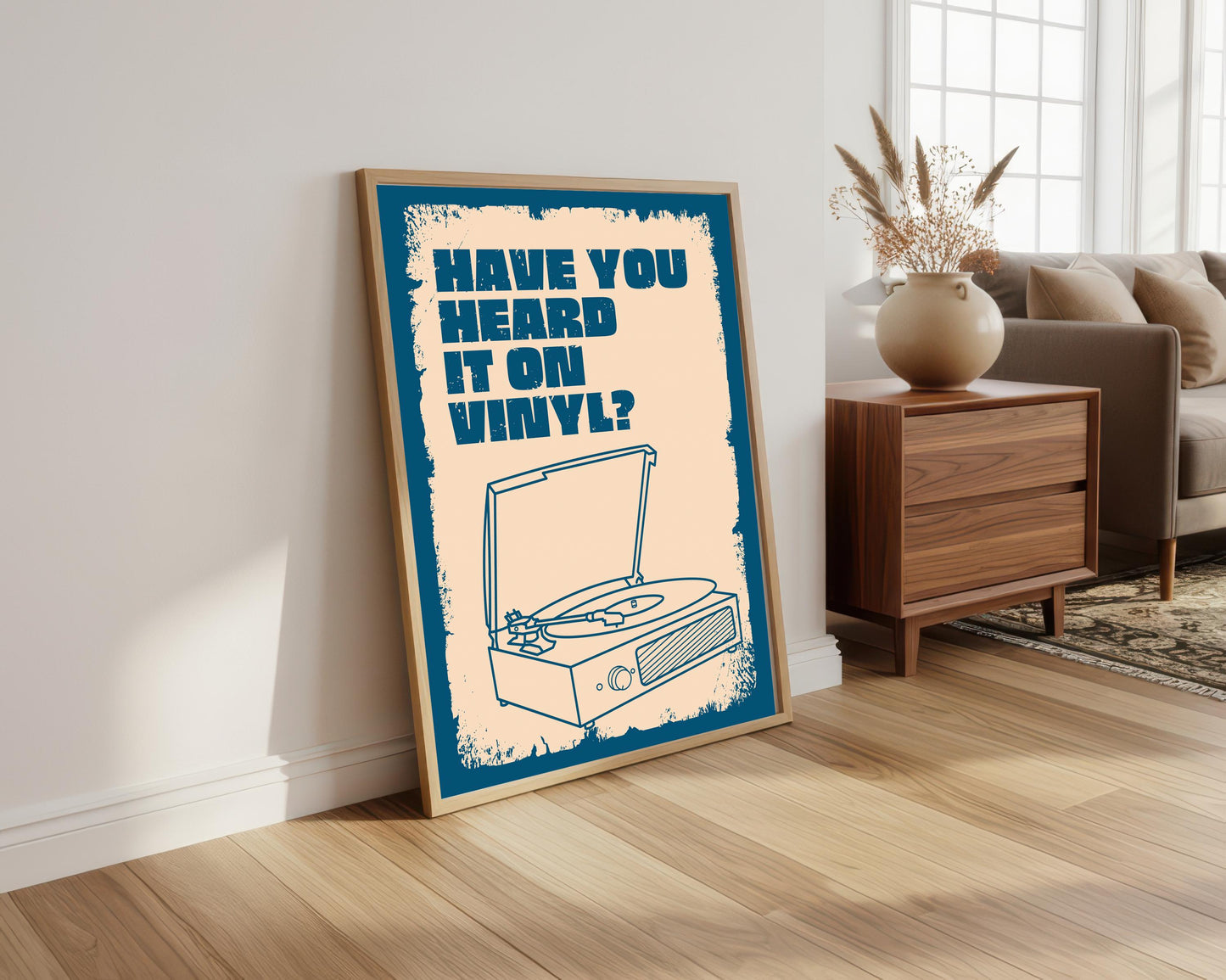 Vinyl Record Player Art Print: Music Lover Gift
