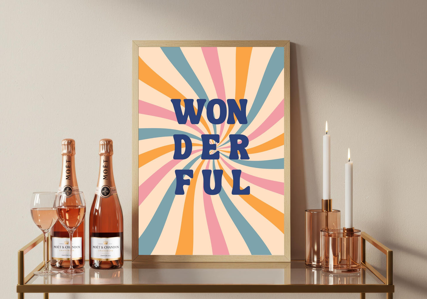 Typography Art Print, Retro Style Home Decor