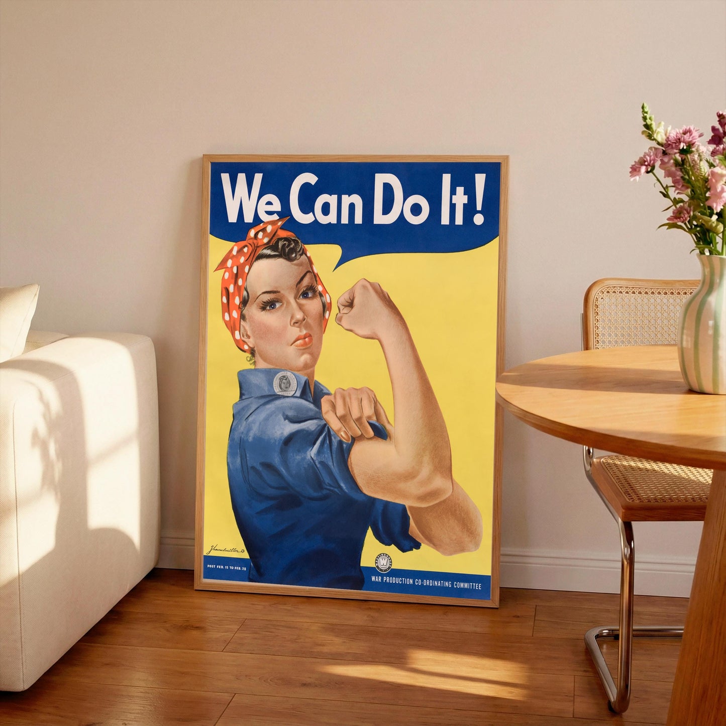 Rosie the Riveter Poster: We Can Do It, Vintage Style Print