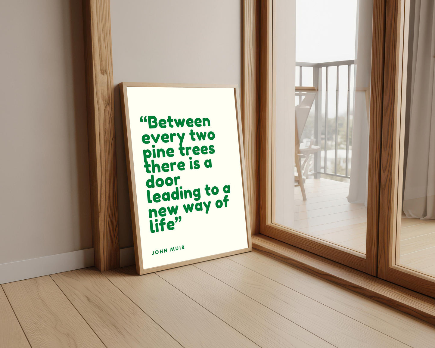 John Muir Quote Print: Outdoors Typography Wall Art