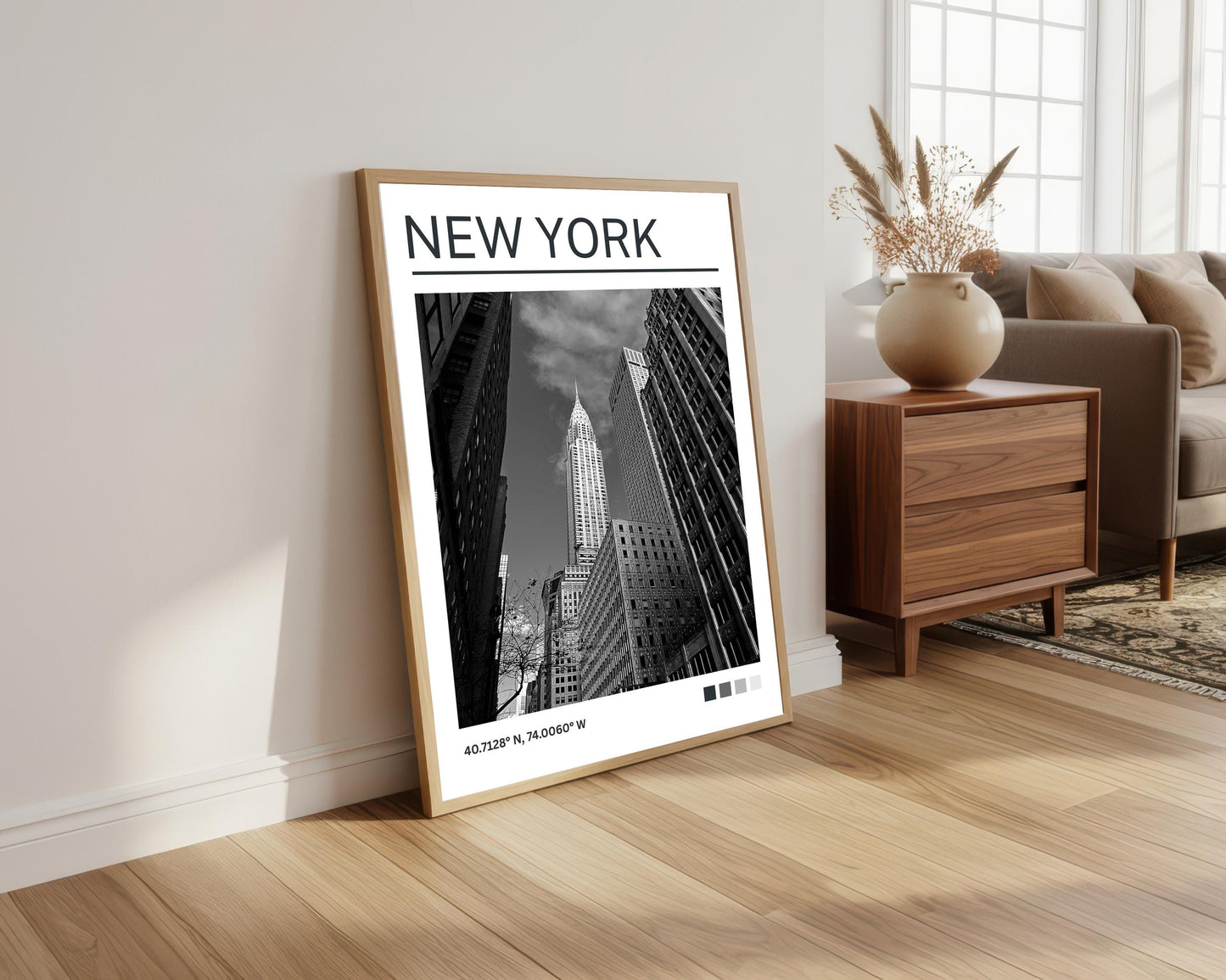 New York EmpireState Art Print: NYC Travel Poster