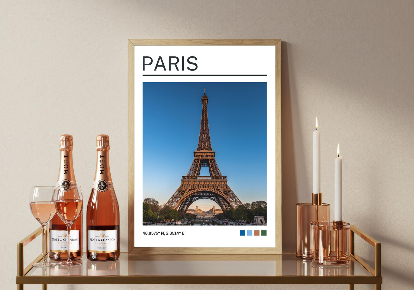 Paris Art Print: Paris Travel Poster, France
