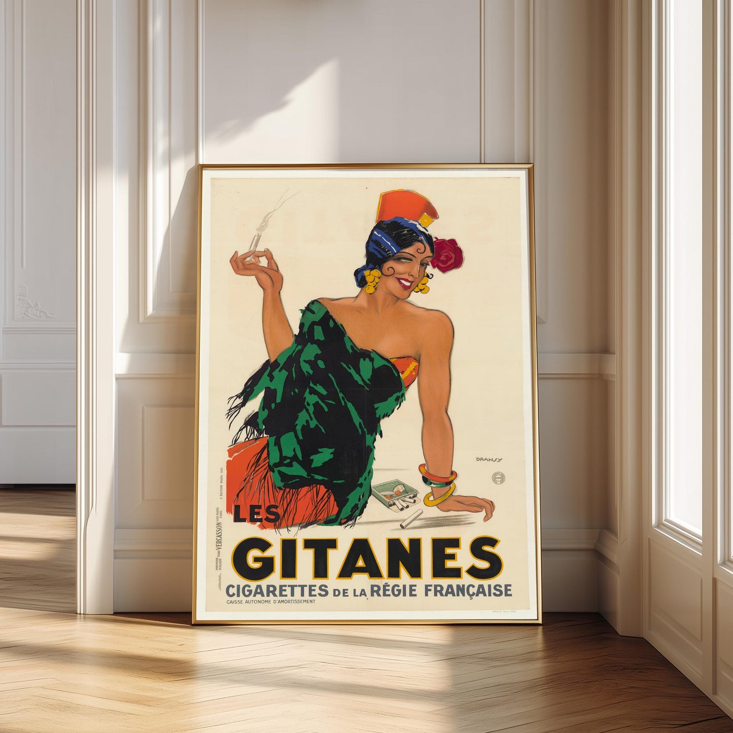 Les Gitanes Vintage French Poster: Colourful Retro Print