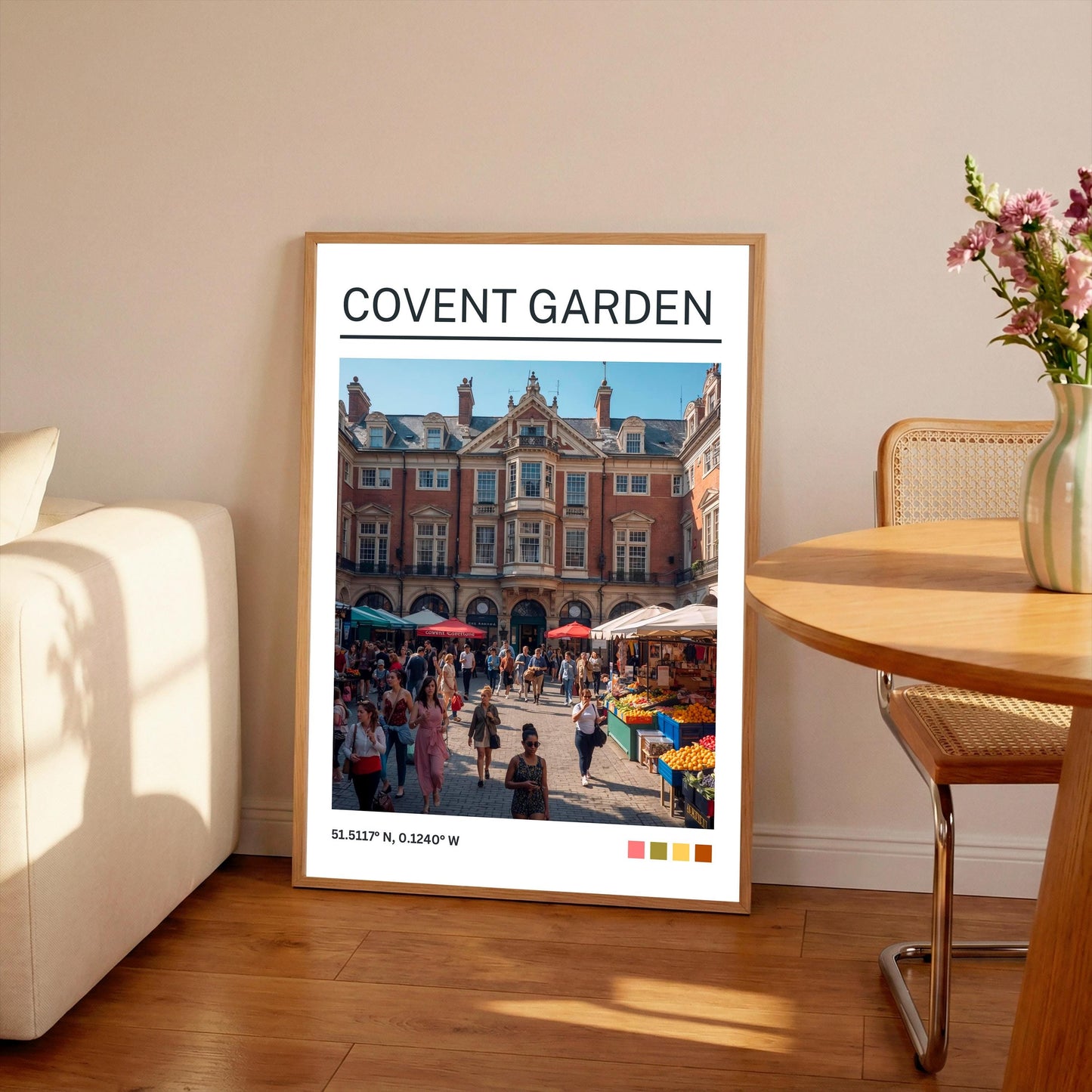 Covent Garden Art Print: Satin Travel Poster, London