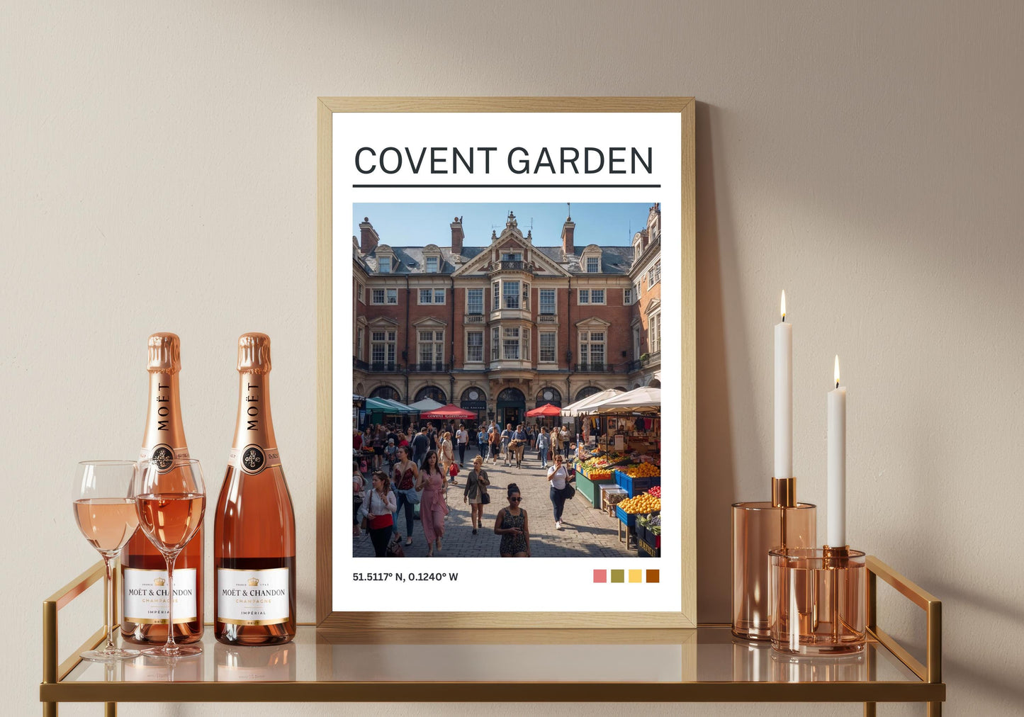 Covent Garden Art Print: Satin Travel Poster, London