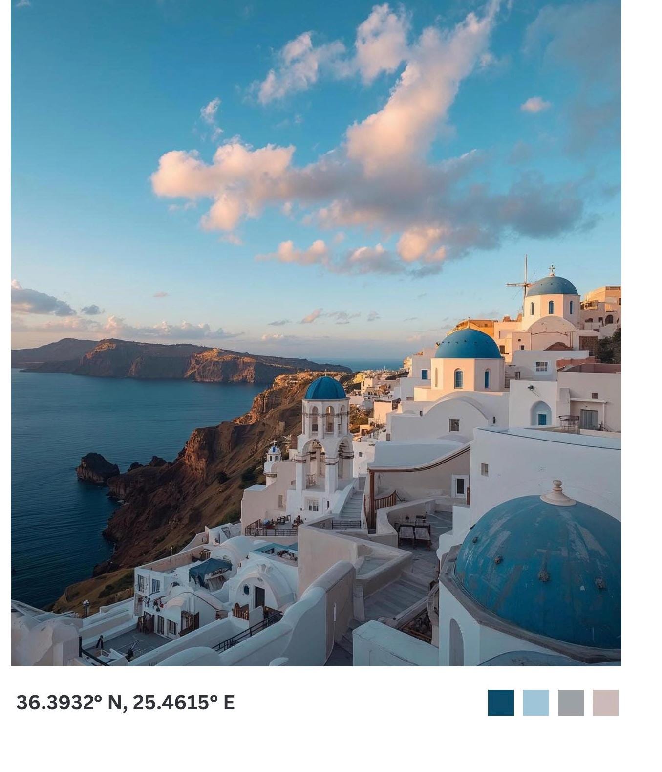 Santorini Art Print: Santorini Travel Poster