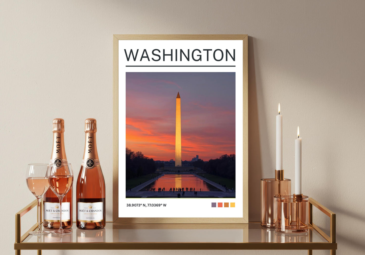 Washington Art Print: Washington DC Travel Poster