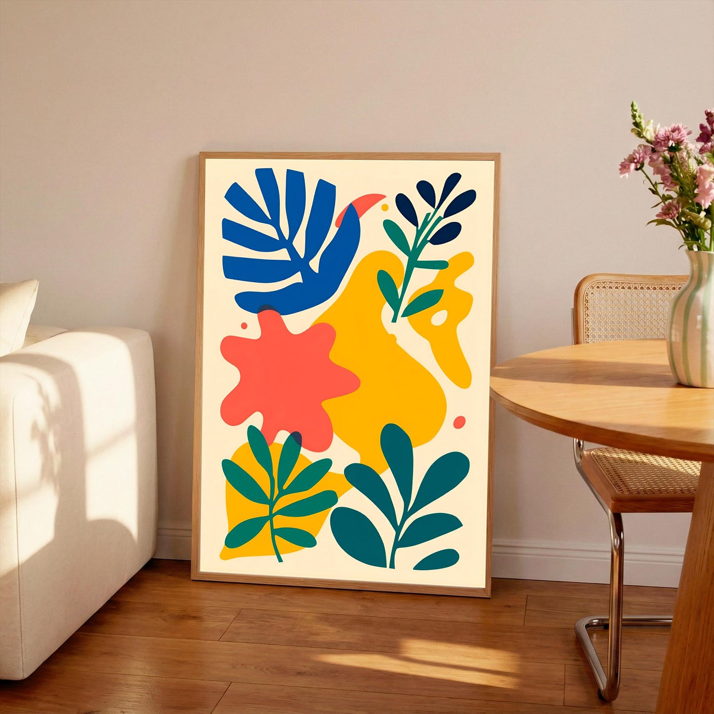 Henri Matisse Inspired Abstract Art Print: Colourful Wall Art