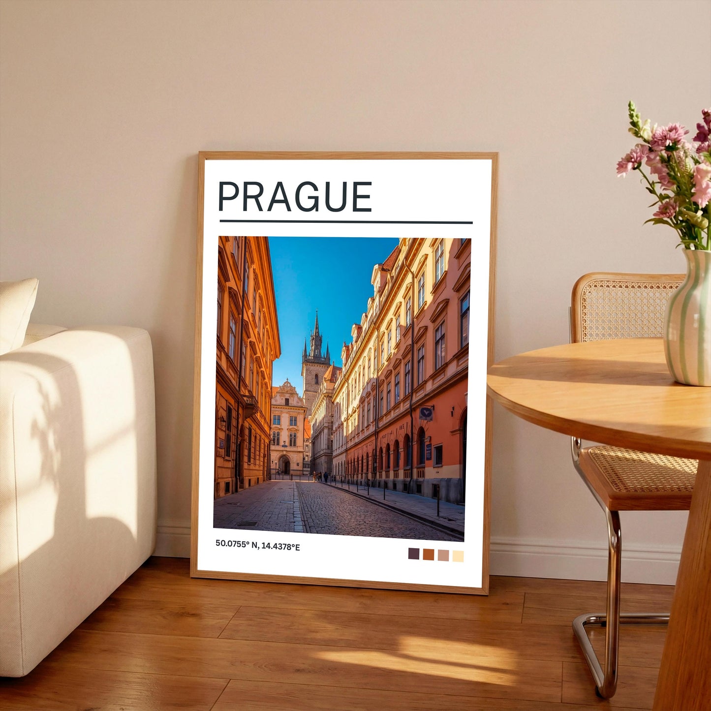 Prague Art Print: Prague Travel Poster, Czechoslovakia