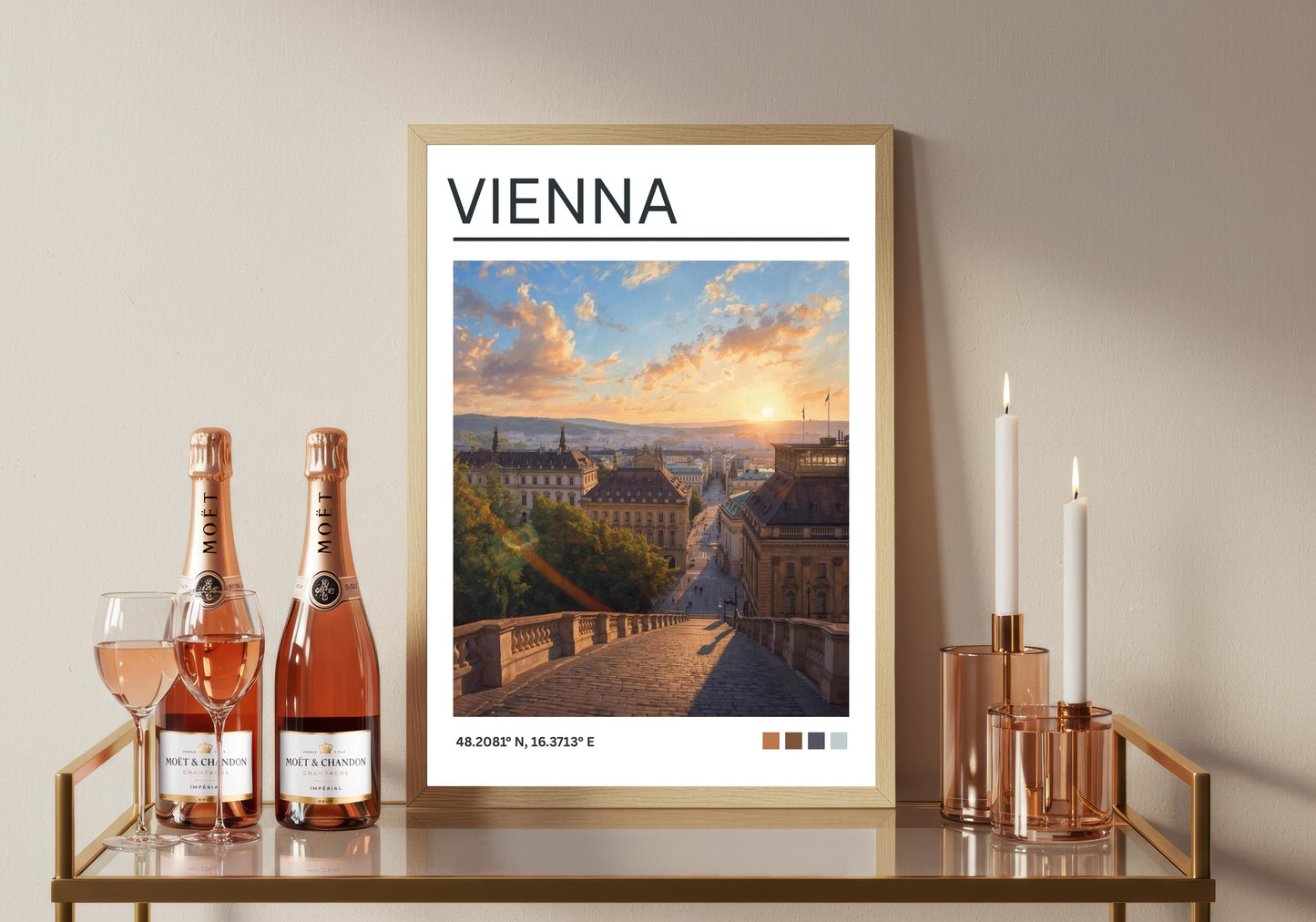 Vienna Art Print:  Vienna Travel Poster, Austria