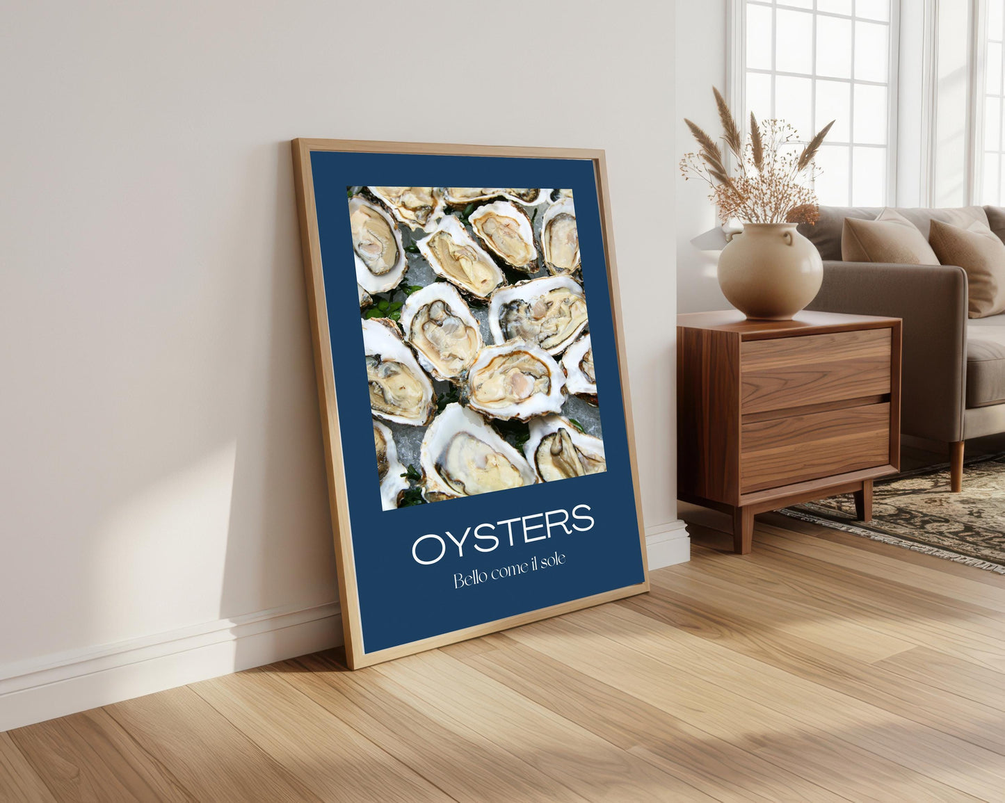 Oyster Kitchen Wall Print: Foodie Gift, Retro Pop Art