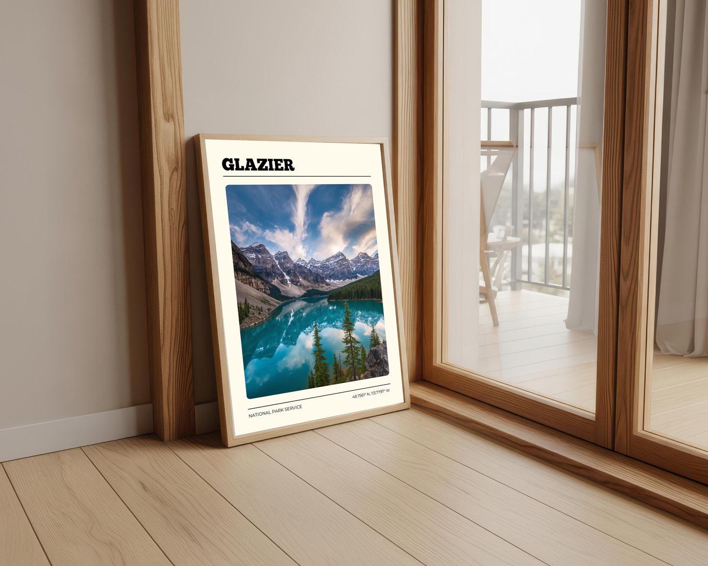 Glacier National Park Satin Art Print: US Travel Poster