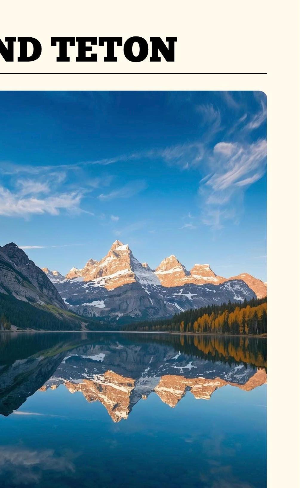 Grand Teton National Park Poster: Satin Travel Art Print