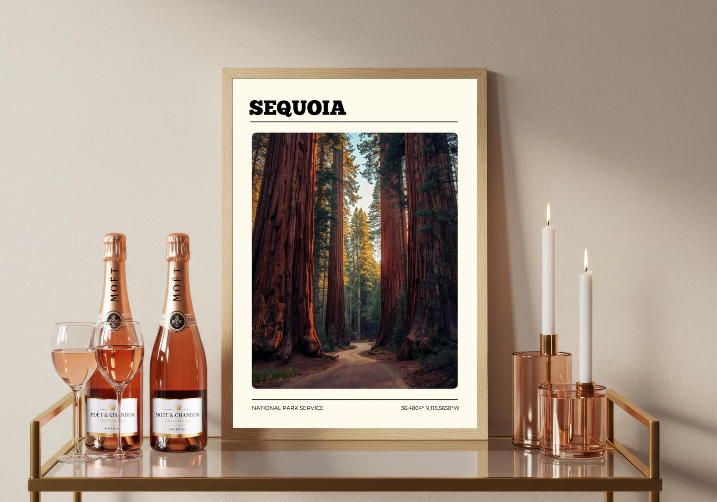 Sequoia National Park Print: Vintage Travel Poster, Nature Wall Art