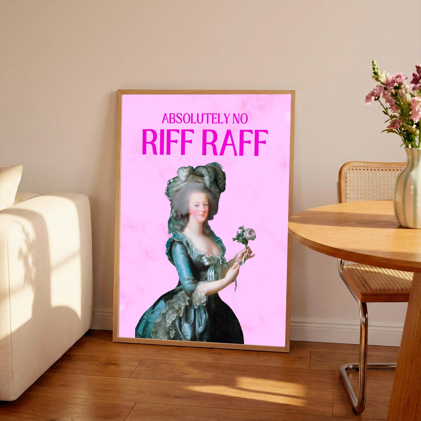 Marie Antoinette Portrait Print: "Absolutely No Riff Raff" Hallway Art