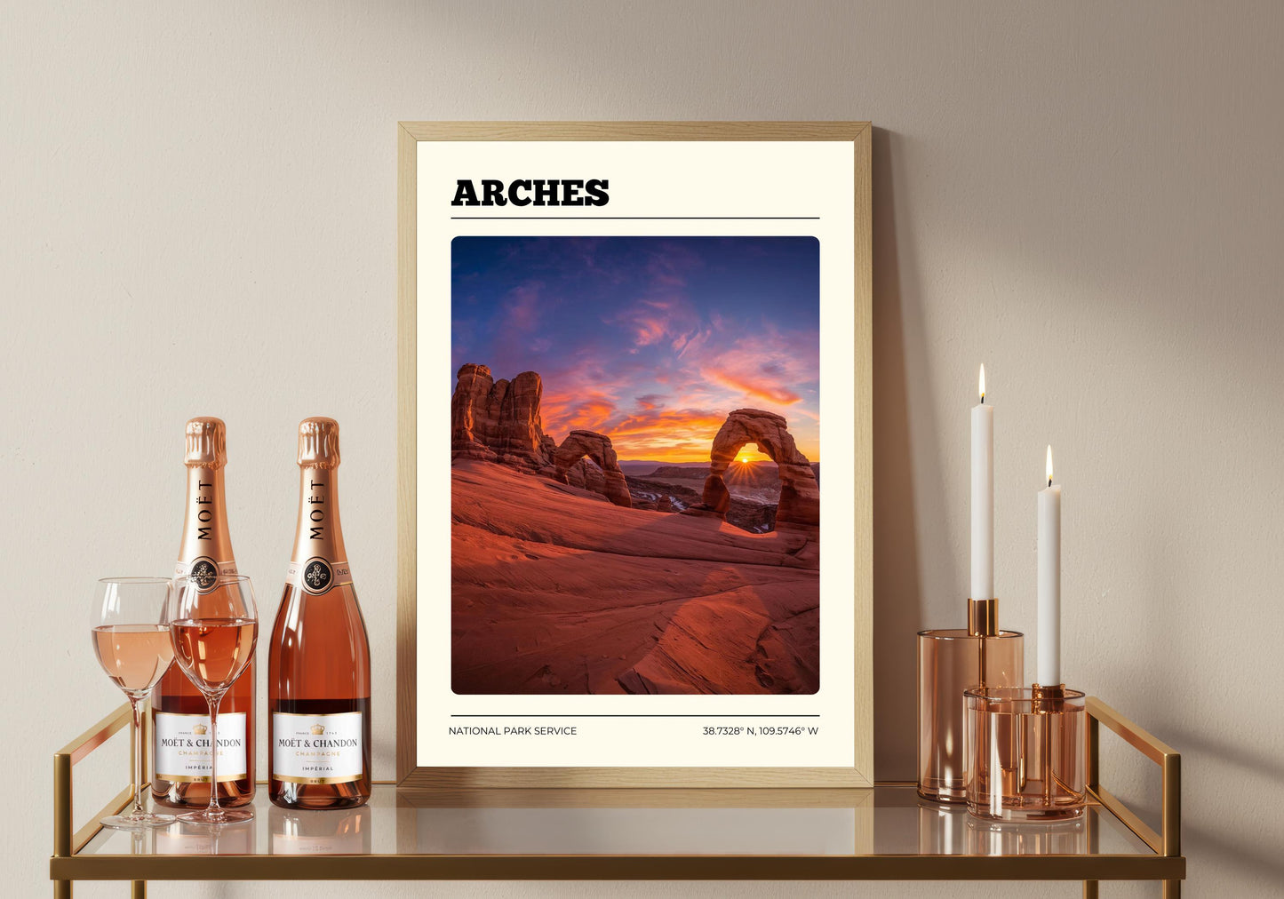 Arches National Park Poster: Vintage-Style Satin Art Print