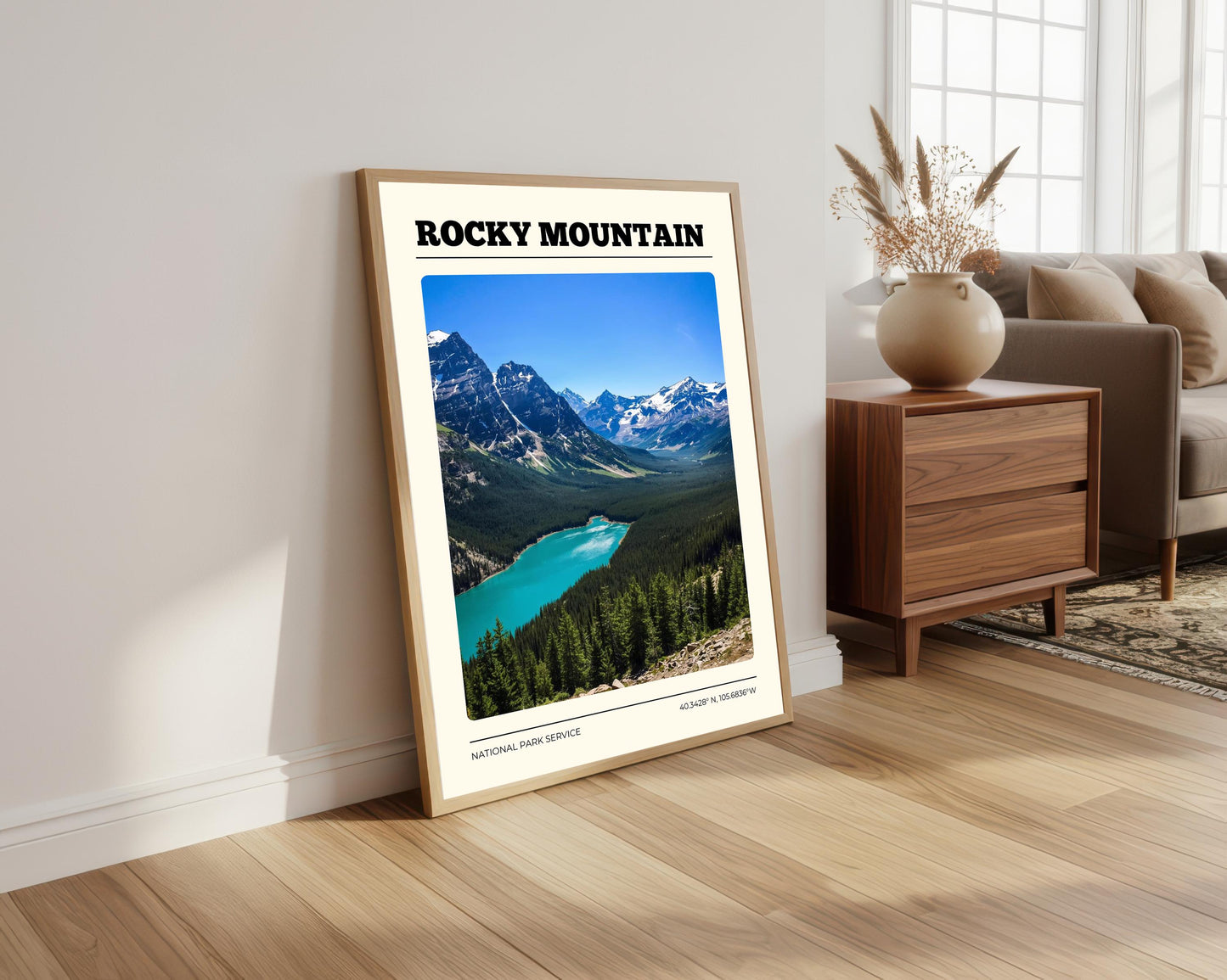 Rocky Mountain National Park Poster: Vintage-Style Satin Art Print