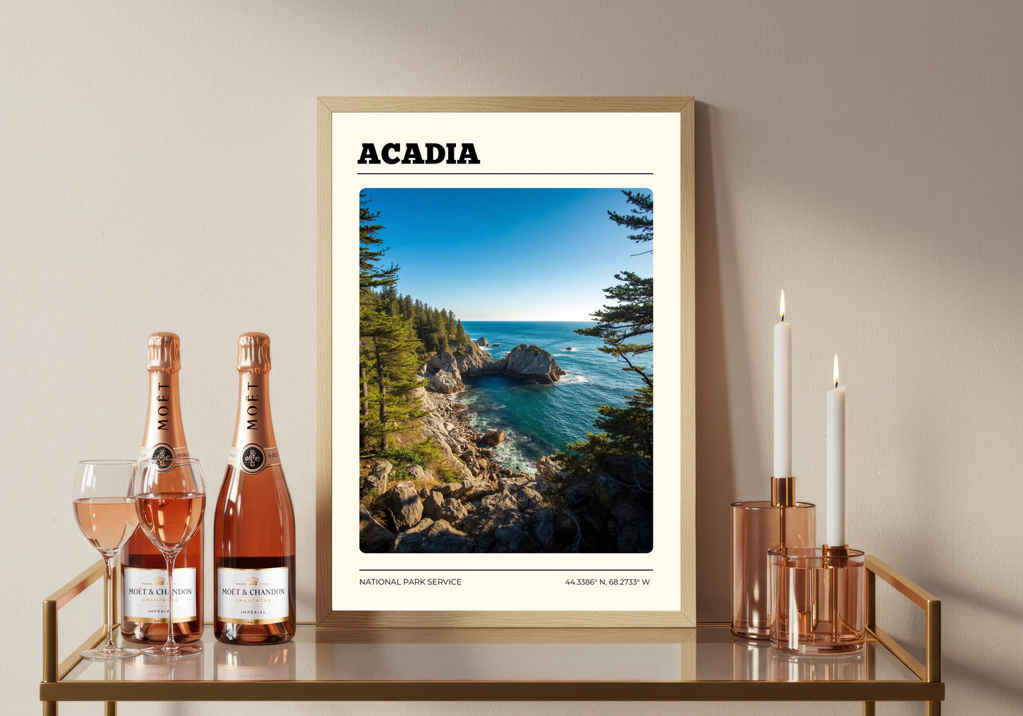 Acadia National Park Poster: Vintage-Style Satin Art Print