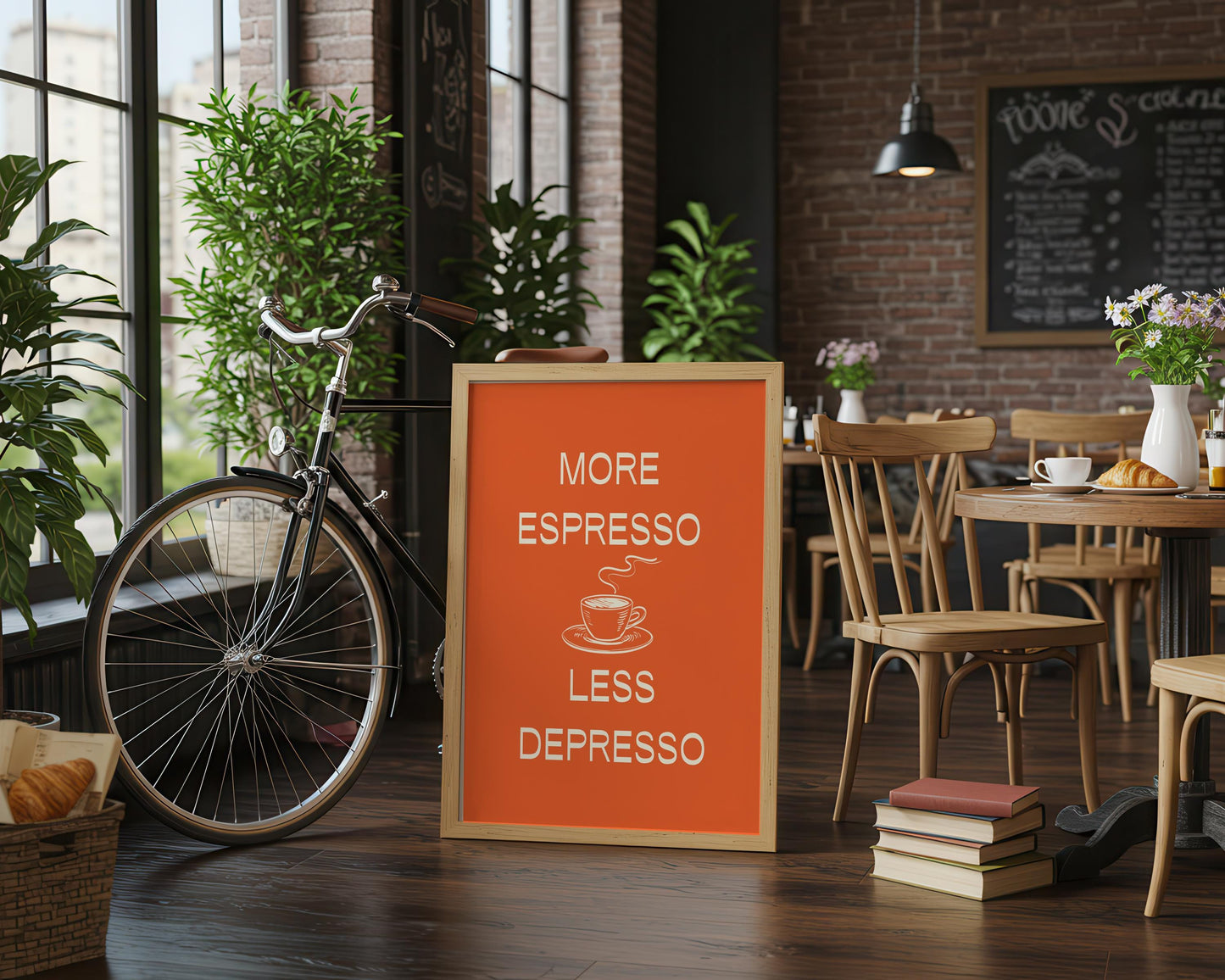 Espresso Art Print: Modern Coffee Poster, Colourful Wall Decor