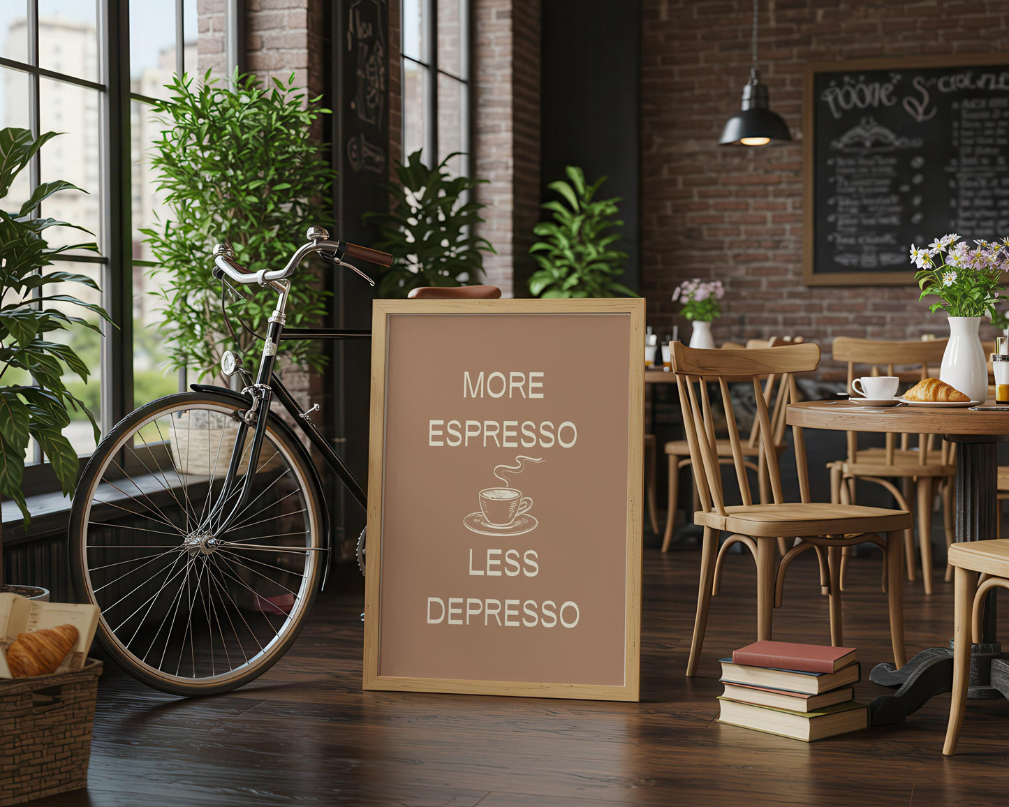 Espresso Art Print: Modern Coffee Poster, Kitchen Wall Decor